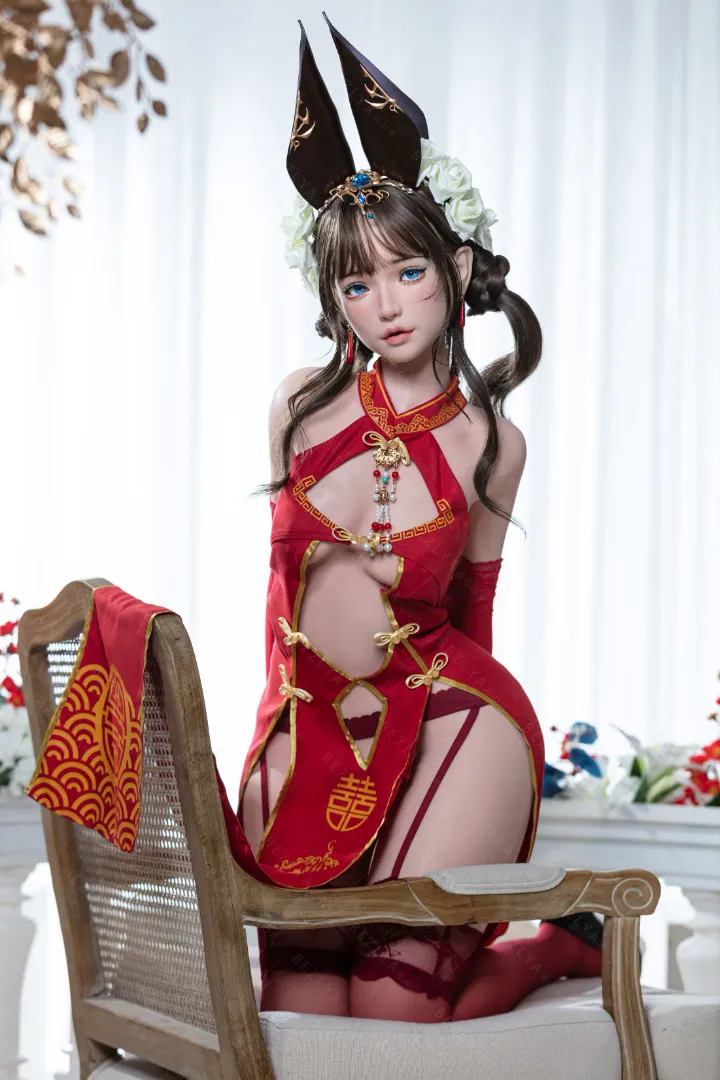 155cm (5ft1) Copa B Ligero Silicona Muñeca sexual Cabeza Mandragora Mandíbula móvil